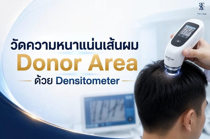 วัดความหนาแน่นเส้นผม Donor Area ด้วย Densitometer