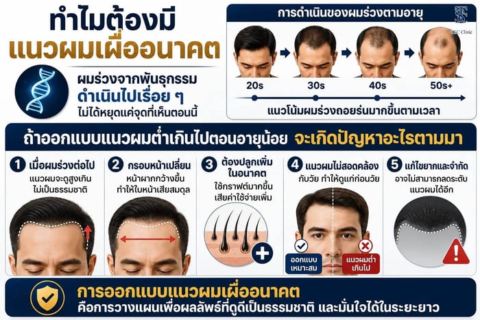 ทำไมแนวผมต้องเผื่ออนาคต ถ้าปลูกผมตั้งแต่อายุยังน้อย