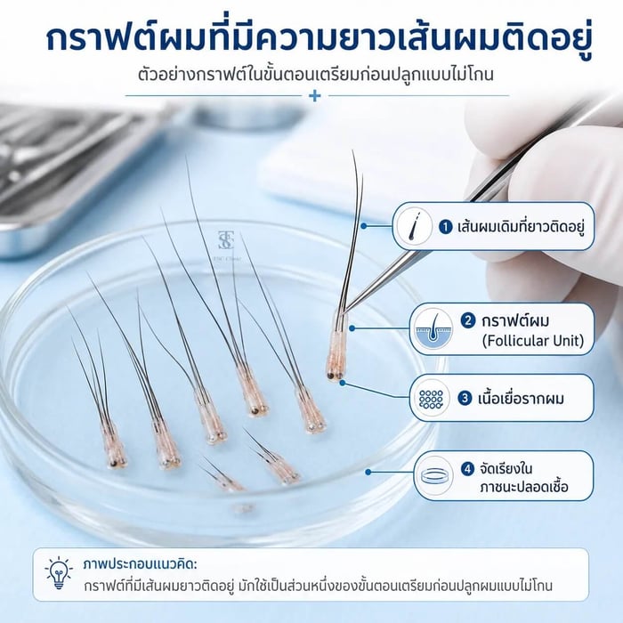 ปลูกผมไม่โกนใช้กี่กราฟต์ ปัจจัยที่กำหนดจำนวนกราฟต์ในแต่ละเคส