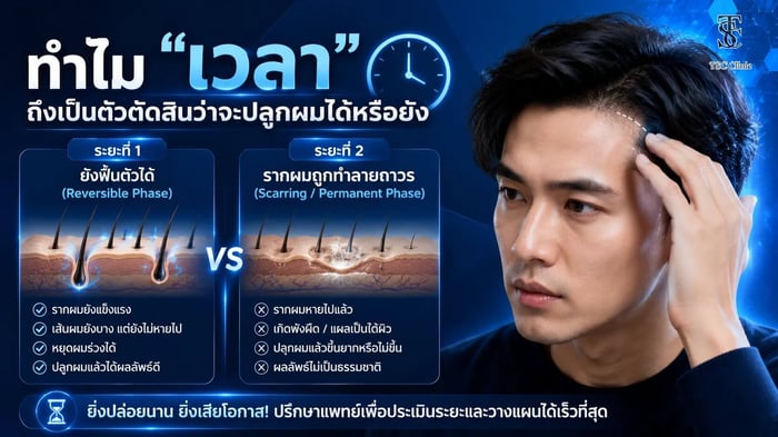 ทำไม "เวลา" ถึงเป็นตัวตัดสินว่าจะปลูกผมได้หรือยัง