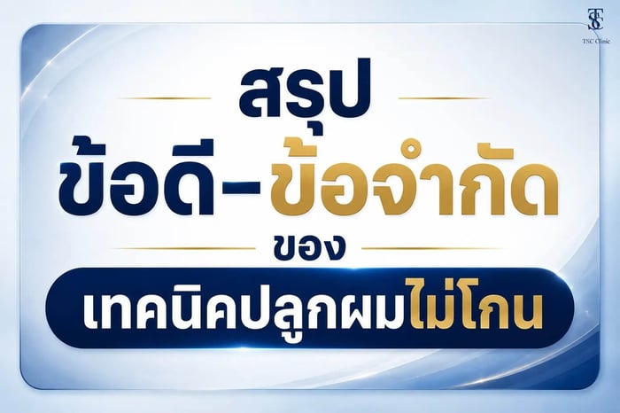 สรุปข้อดีข้อจำกัดของเทคนิคปลูกผมไม่โกน