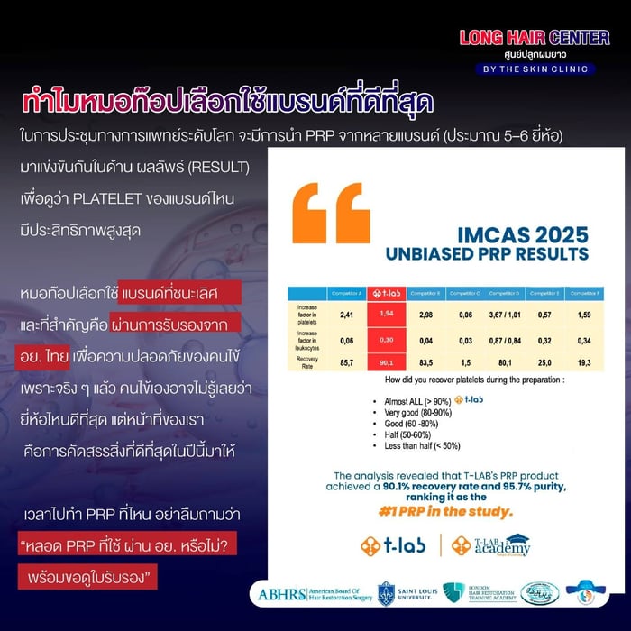 เหตุผลที่หมอท๊อปเลือกใช้ T-LAB PRP