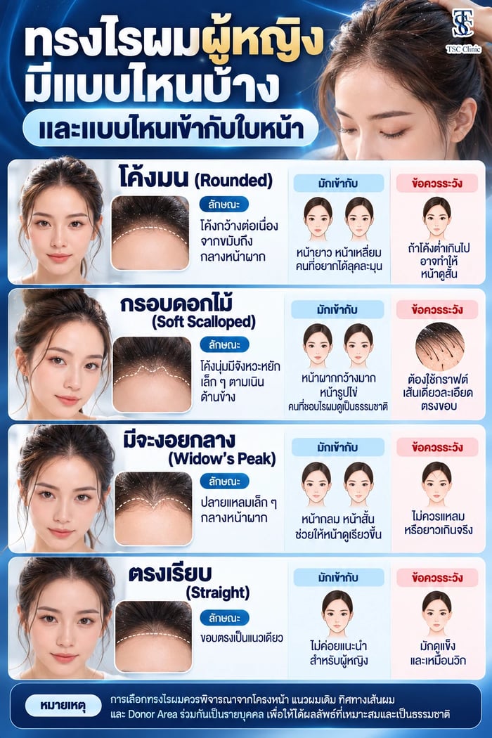 ทรงไรผมผู้หญิงมีแบบไหนบ้าง และแบบไหนเข้ากับใบหน้า