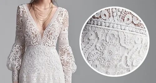 Also known as Venetian lace, Guipure lace is one of the most robust and elegant types of lace