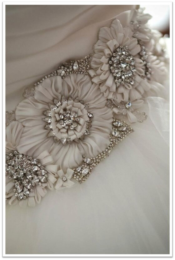 Overlay on crepe or satin: This makes embroidered motifs stand out with elegance and clarity.