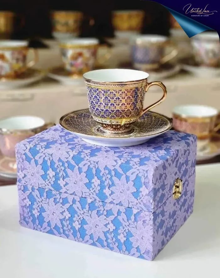 For example, United Lace has created a 'Floral Lace' box inspired by a special type of lace 'Raschel Lace,' which is durable and popular for clothing and accessories.