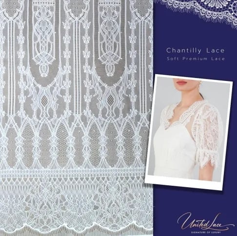 คุณผู้หญิงจะรู้สึกดีเมื่อได้สวมชุดลูกไม้สีขาวและเราเชื่อว่าผ้าลูกไม้เป็นสิ่งที่คู่กับเจ้าสาวทุกคน เพราะมันจะทําให้เจ้าสาวทุกคนดูสง่า ดูโด่ดเด่น และสวมใส่สะดวกสบายในวันที่สําคัญ