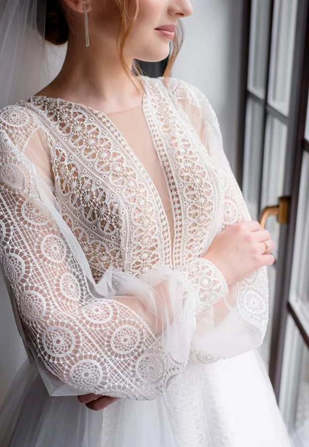 The term "panel lace" can also describe a dress or garment where lace is incorporated into distinct panels or sections