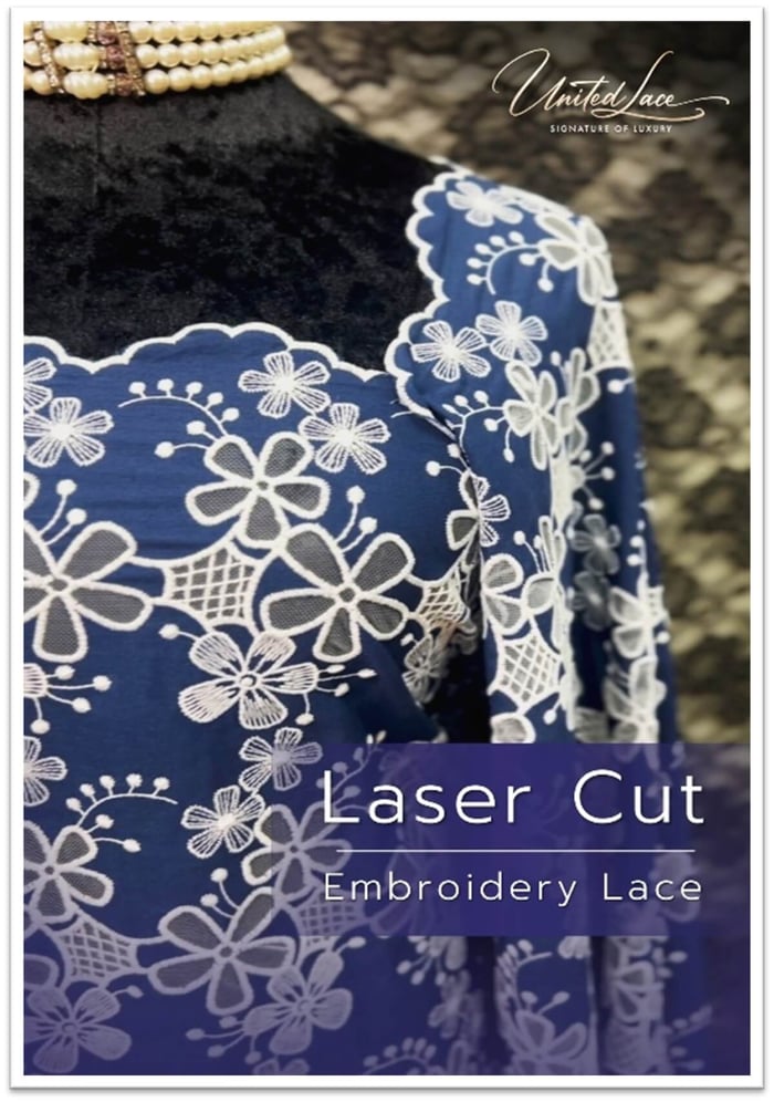 Laser Cut Lace uses laser technology to create precisely cut patterns in fabrics. The result? Clean, graphic designs that elevate any look while maintaining minimalism