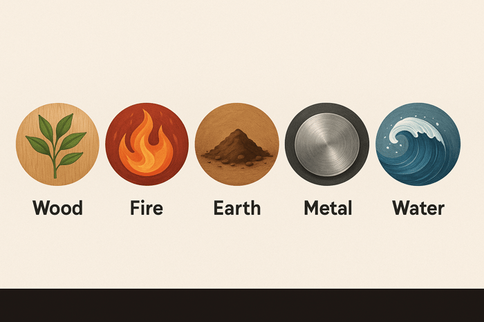 ธาตุทั้งห้า (ไม้ ไฟ ดิน โลหะ น้ำ)