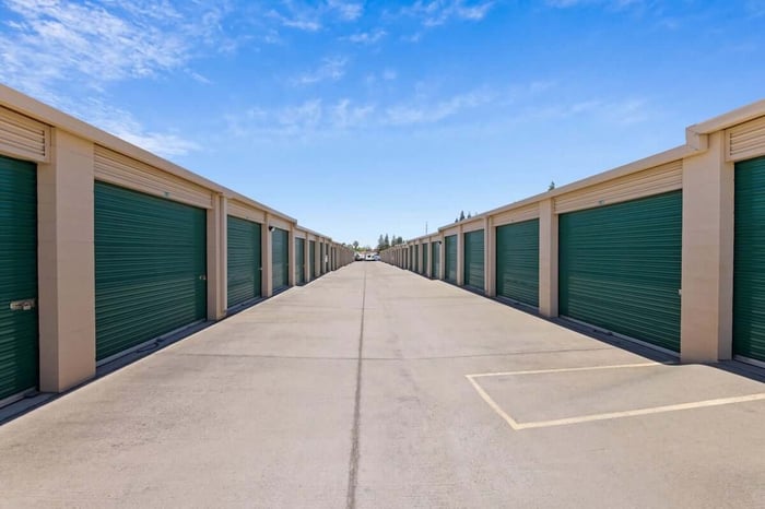Drive up storage units at Folsom, California