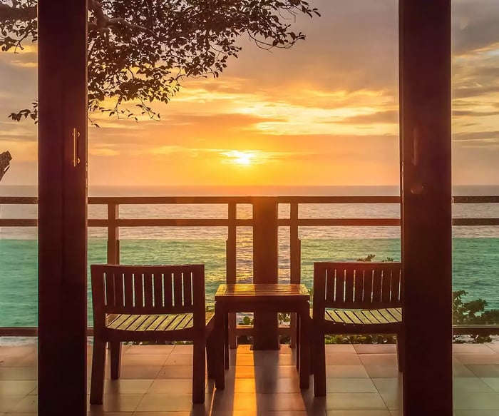 A beautiful beachside condo, attainable through downsizing and a changing lifestyle.