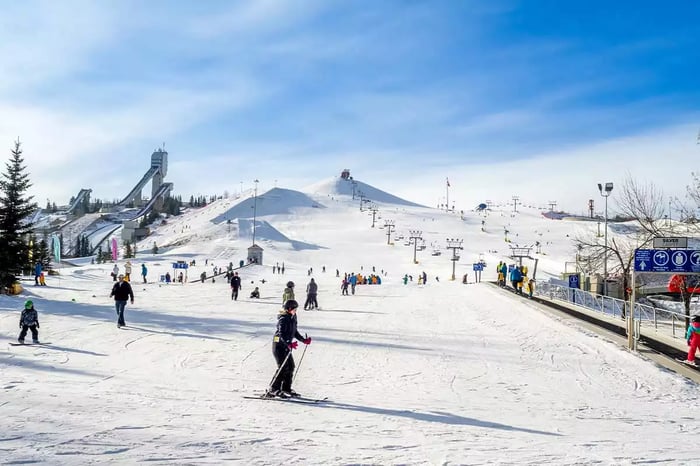 Canadian Olympic Park Ski Hill in Calgary, AB