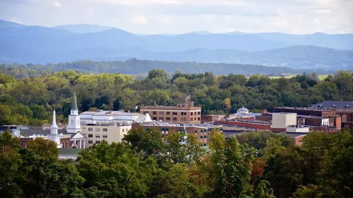 A scenic view of Greeneville where Mini Mall Storage has a facility