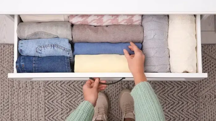 clothes being properly stored