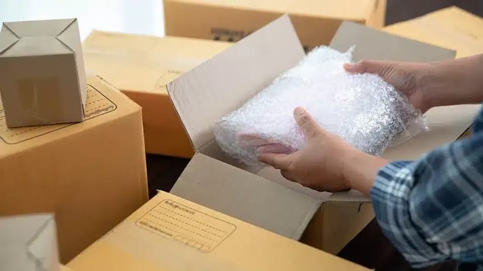 painting being packed