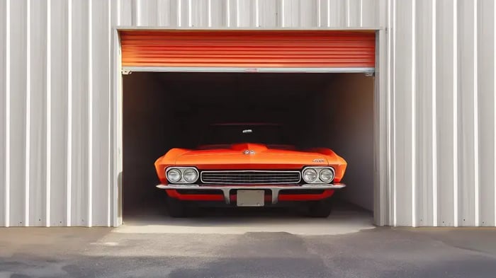 car in storage unit