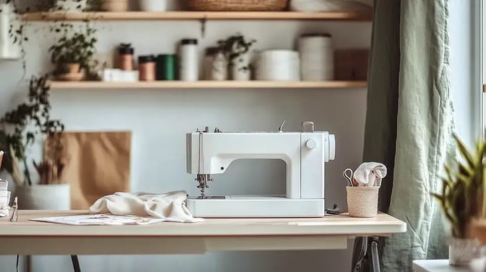 storing craft supplies, like sewing machines