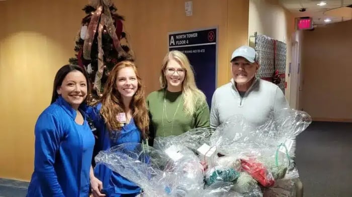 Staff members of Mini Mall Storage at a charity event