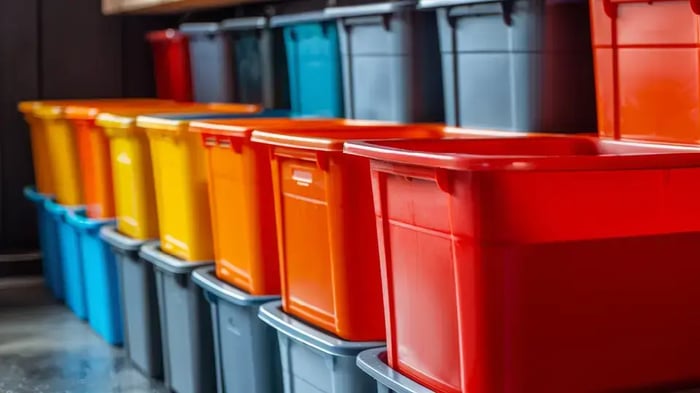 plastic totes and bins for storage