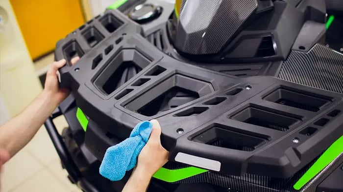 an atv before storage