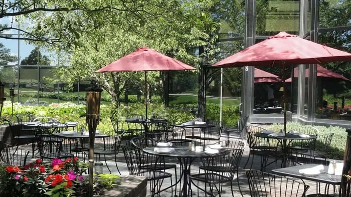 a restaurant patio area near Bloomington, MN