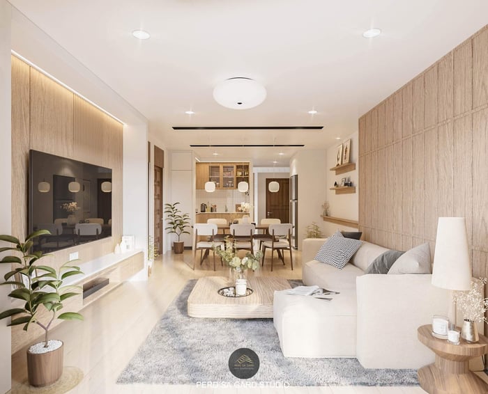 Condo Living Room Designสไตล์มินิมอล มูจิ (Minimal Muji Style)