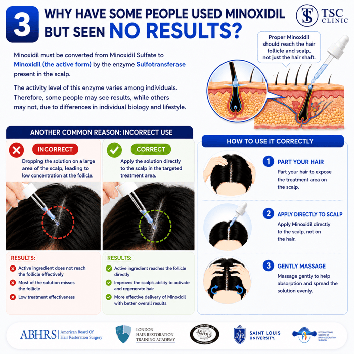 Why have some people used Minoxidil but seen no results?