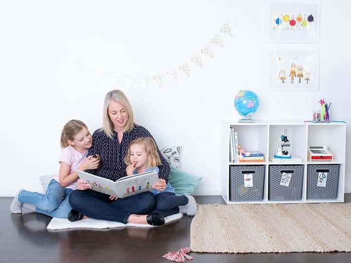Connie with Kids in Playroom