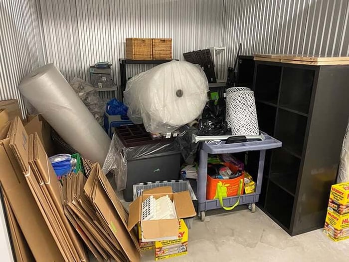messy storage unit