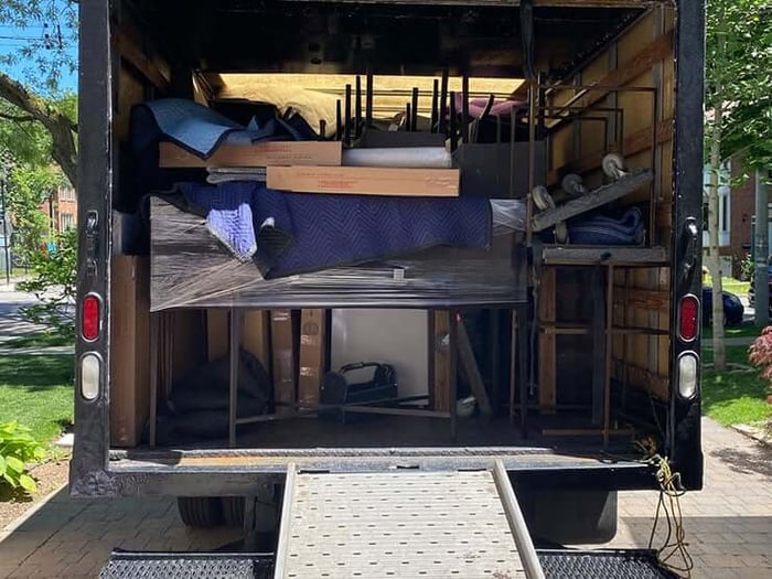 packed moving truck