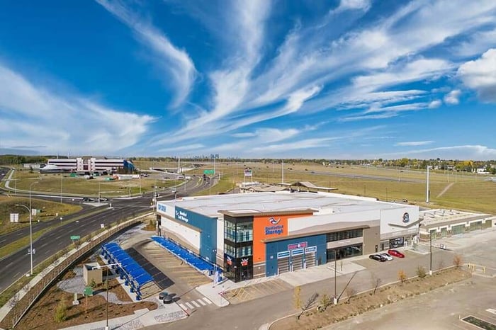 Aerial view of Bluebird storage Tsuu’tina