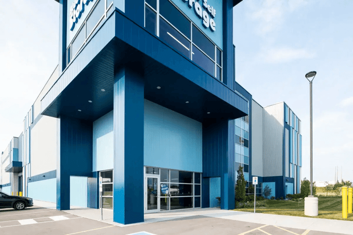 Entrance to storage units Whitby, Ontario