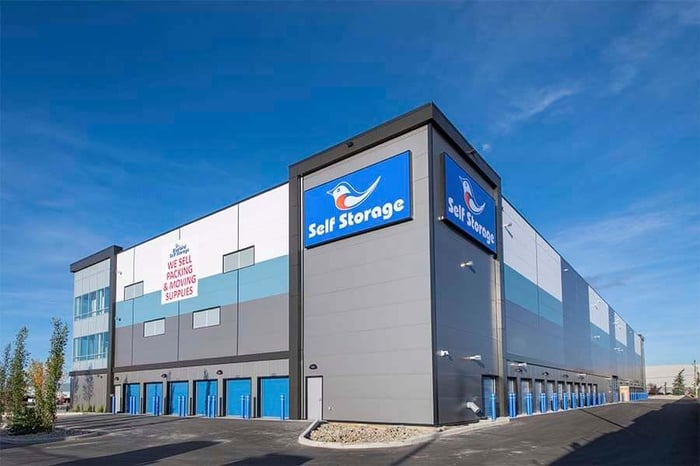 Outdoor building of a Calgary storage unit