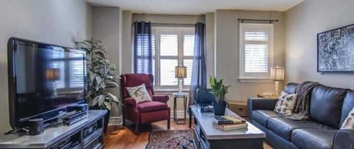 Staged living room