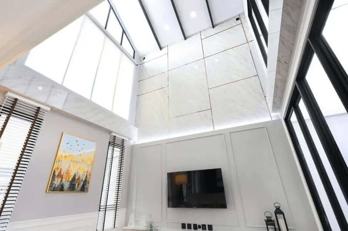 กรุผนังห้องด้วยงานวัสดุจริง 1