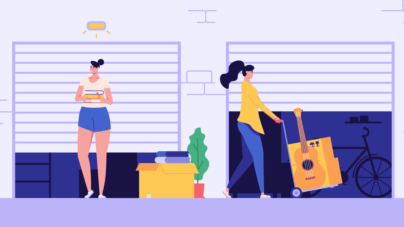 People comparing their options before renting a self storage unit