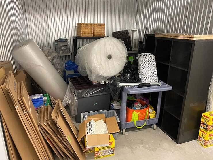 messy storage unit