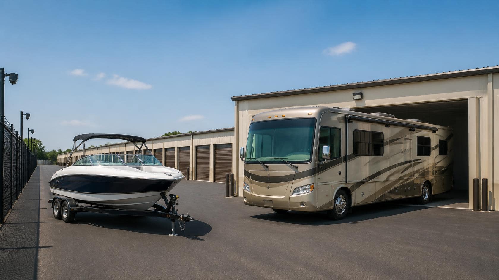 Can I store a boat or RV in a storage unit with an RV and boat at a storage facility