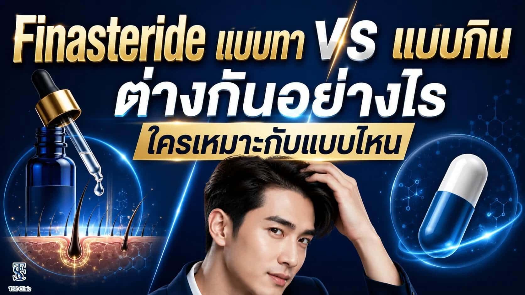 Finasteride แบบทา vs แบบกิน ต่างกันอย่างไร ใครเหมาะกับแบบไหน