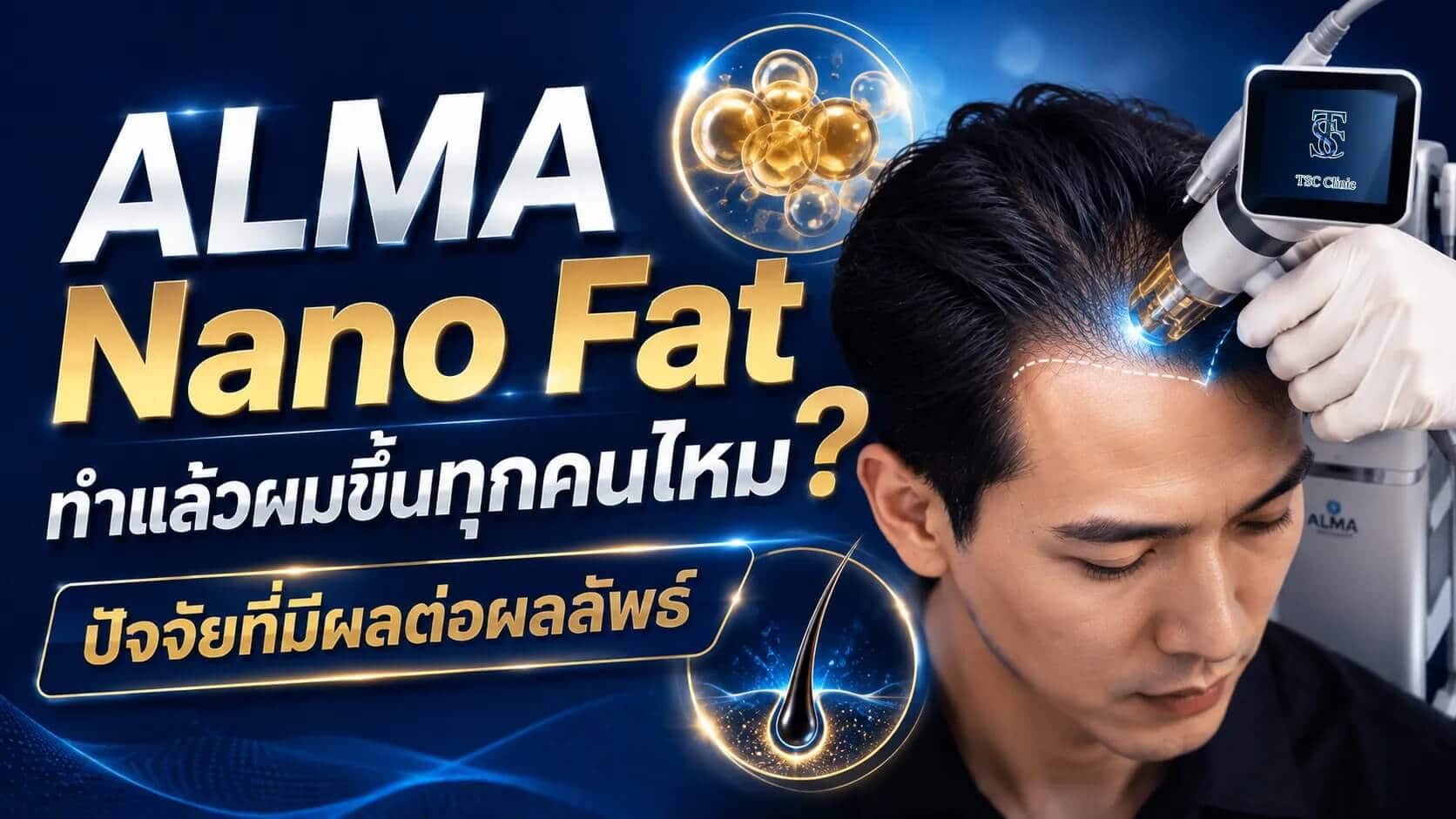 ALMA Nano Fat ทำแล้วผมขึ้นทุกคนไหม ปัจจัยที่มีผลต่อผลลัพธ์
