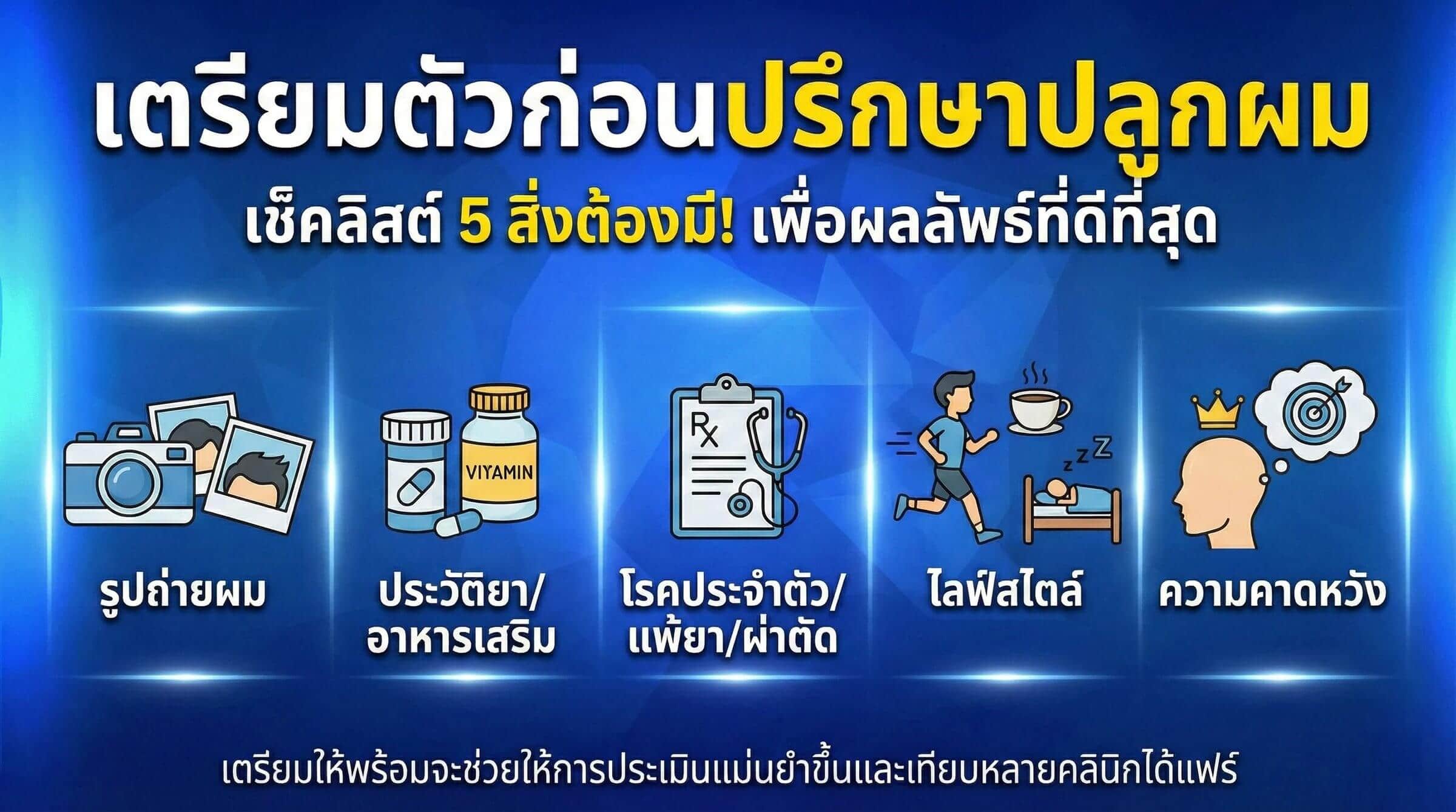 ภาพประกอบการปรึกษาปลูกผมกับแพทย์ผู้เชี่ยวชาญ