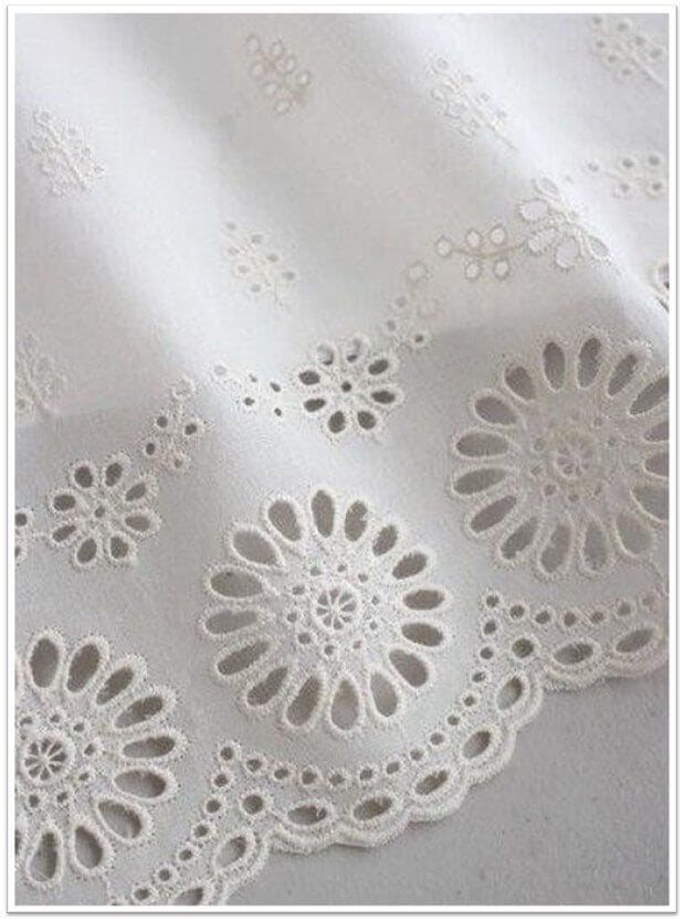 ผ้าลูกไม้ Cotton Embroidery Lace