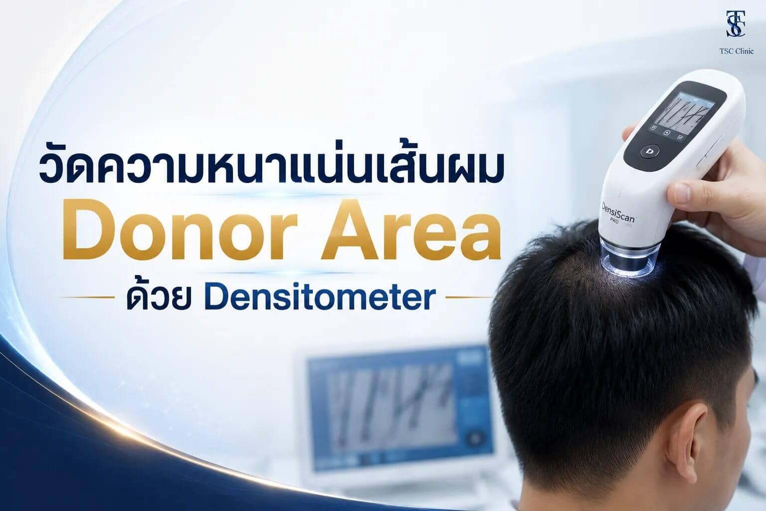 วัดความหนาแน่นเส้นผม Donor Area ด้วย Densitometer