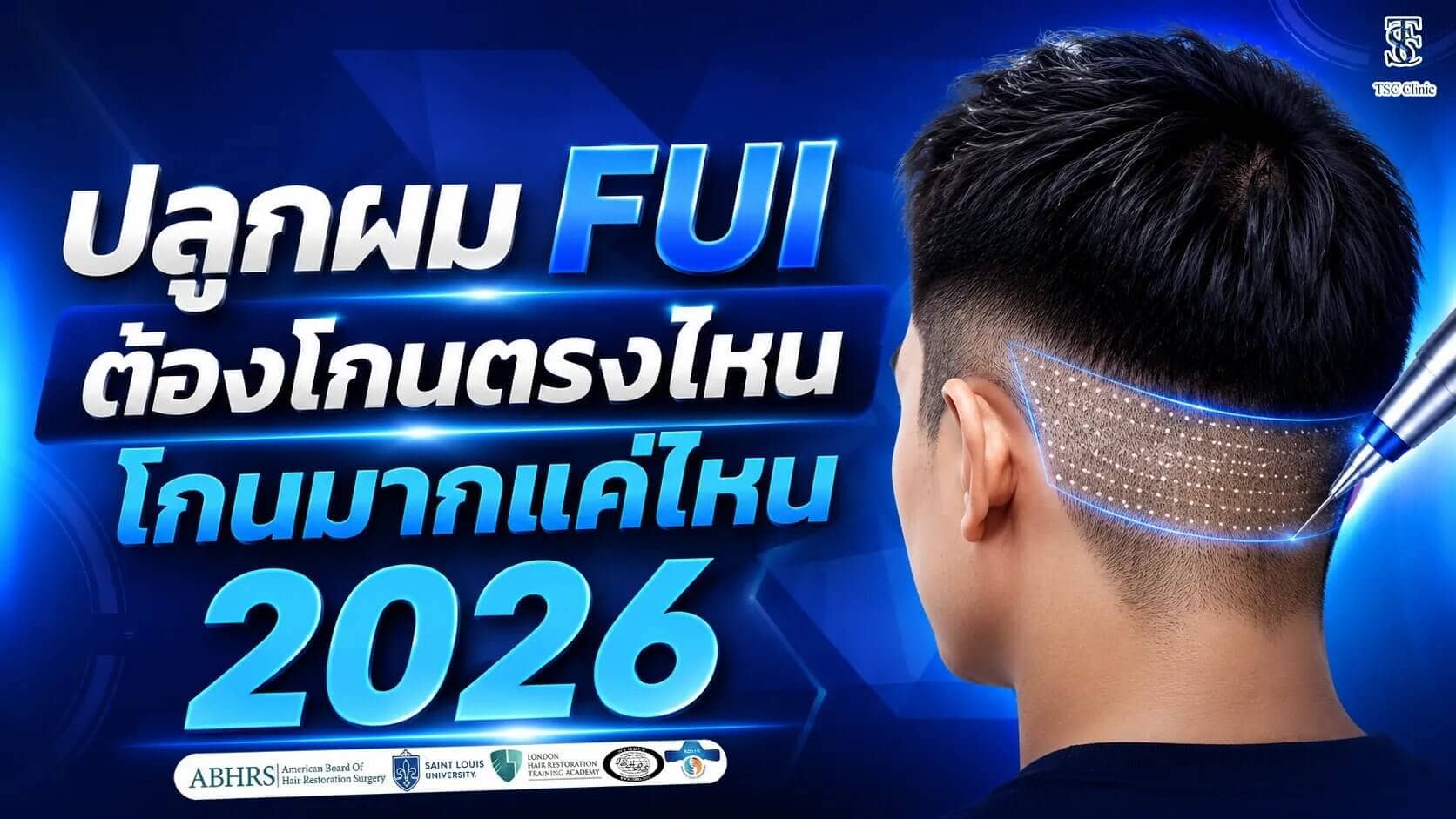 ปลูกผม FUI แบบโกน ต้องโกนผมตรงไหนบ้าง