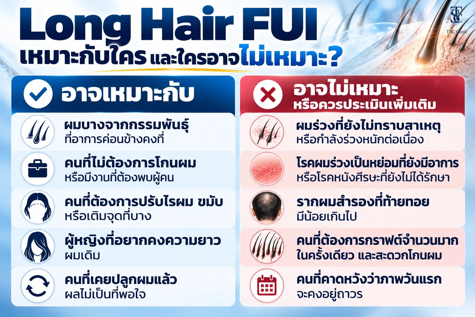 Long Hair FUI เหมาะกับใคร และใครอาจไม่เหมาะ