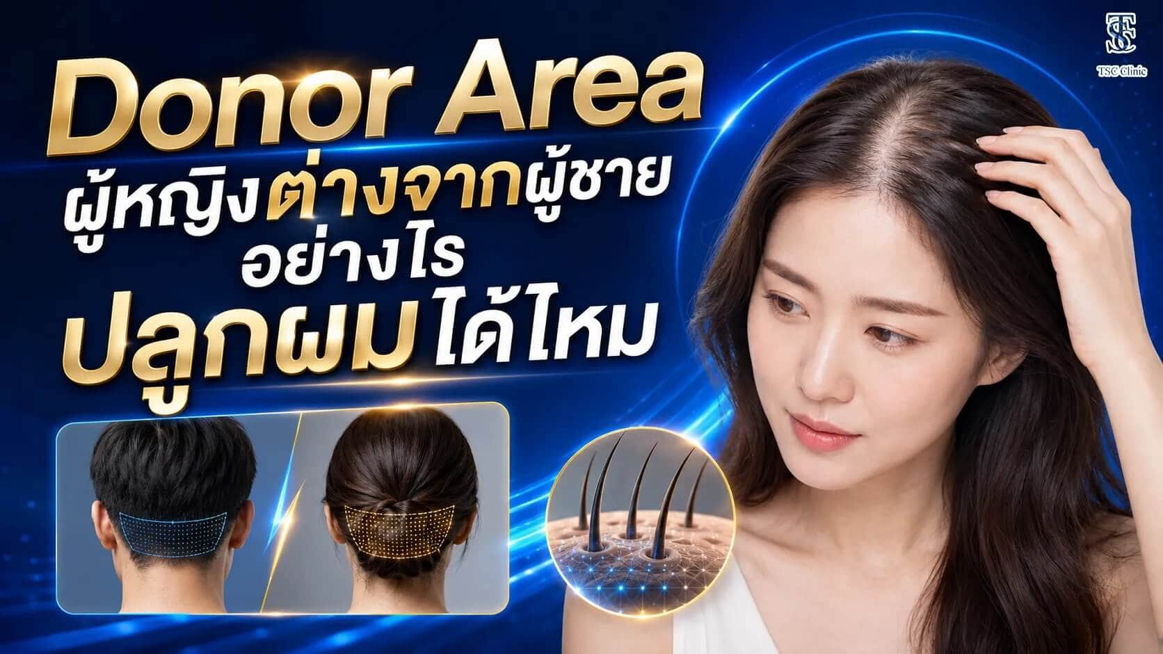 Donor Area ผู้หญิงต่างจากผู้ชายอย่างไร