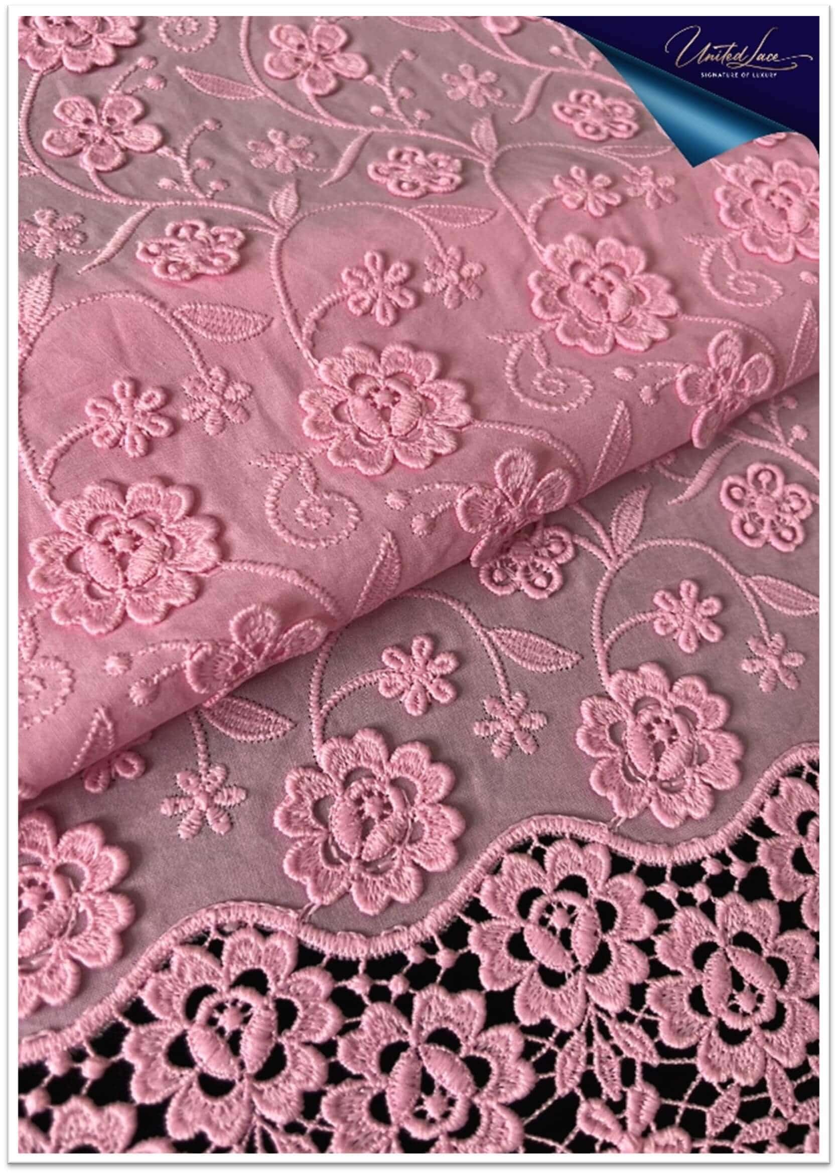 ผ้าลูกไม้ Cotton Embroidery Lace