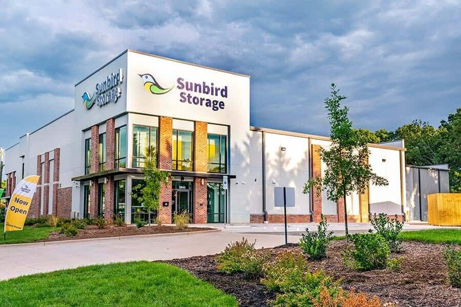 Exterior view of storage facilities in Greensboro