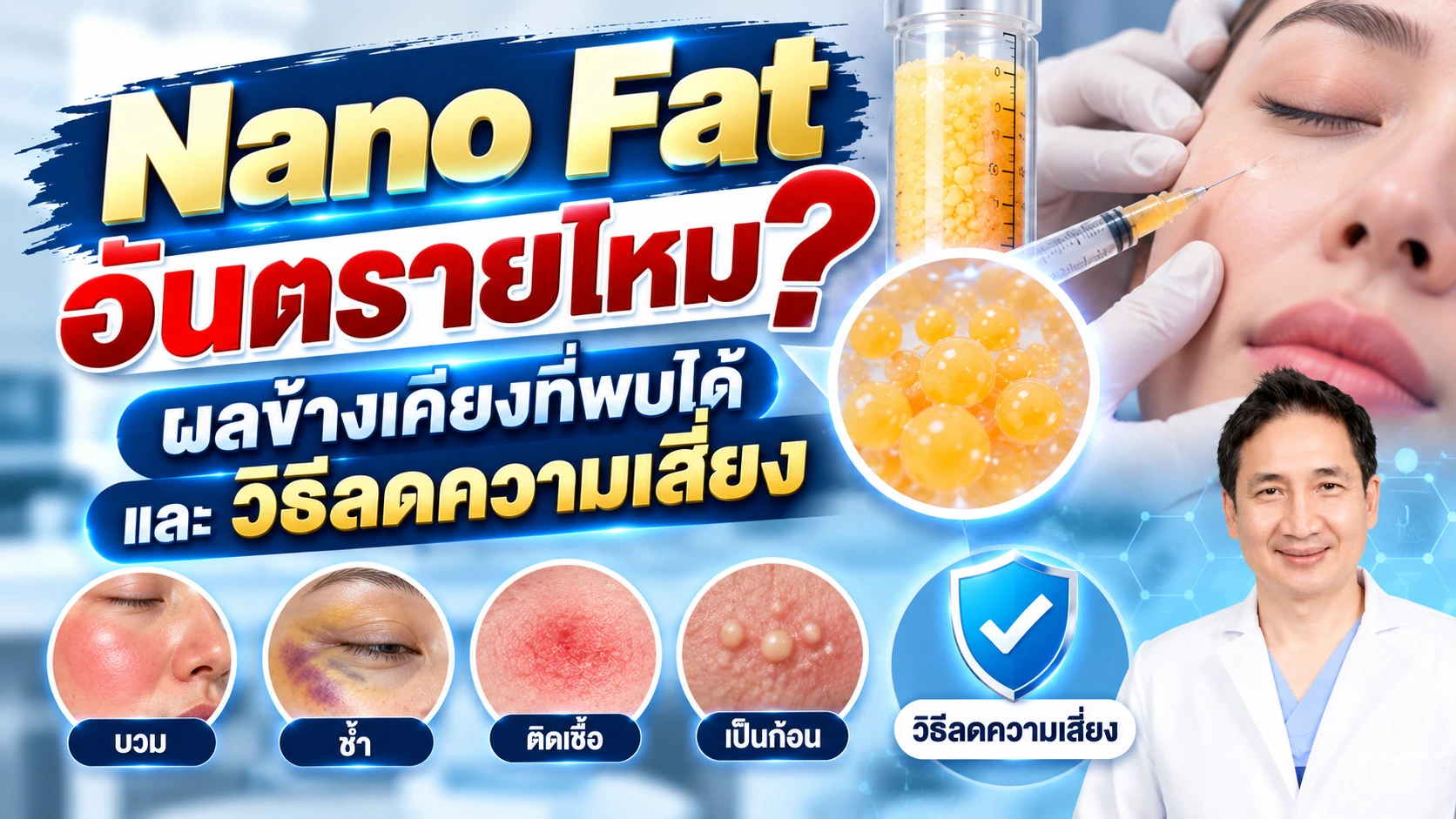 Nano Fat อันตรายไหม? ผลข้างเคียงที่ควรรู้ก่อนฉีดไขมันที่หนังศีรษะ